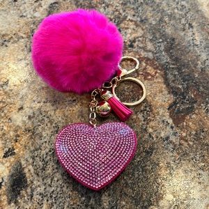 Hot pink keychain